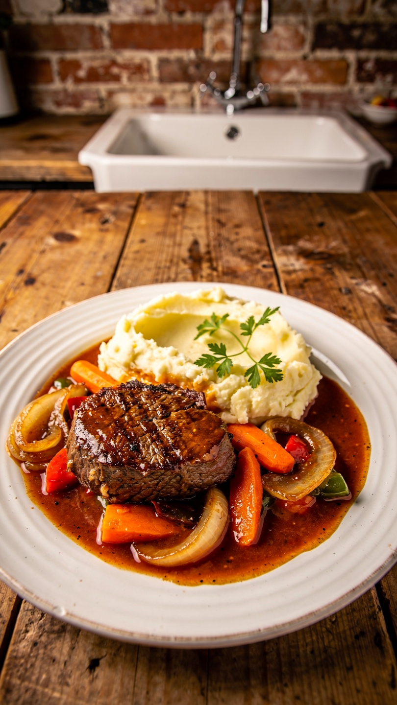 Crockpot Swiss Steak with Tomato Gravy