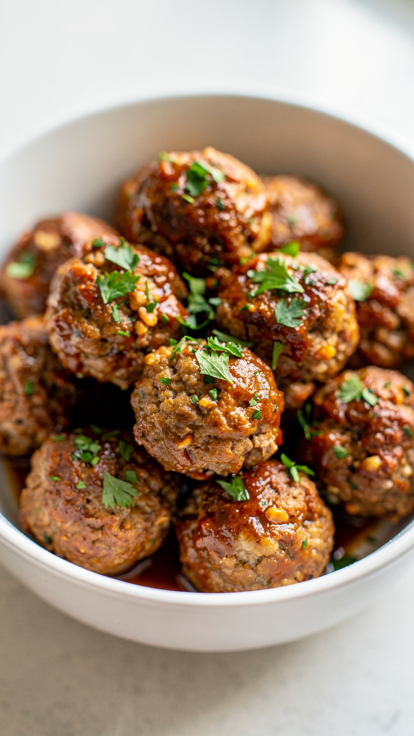 Crockpot Honey Garlic Meatballs