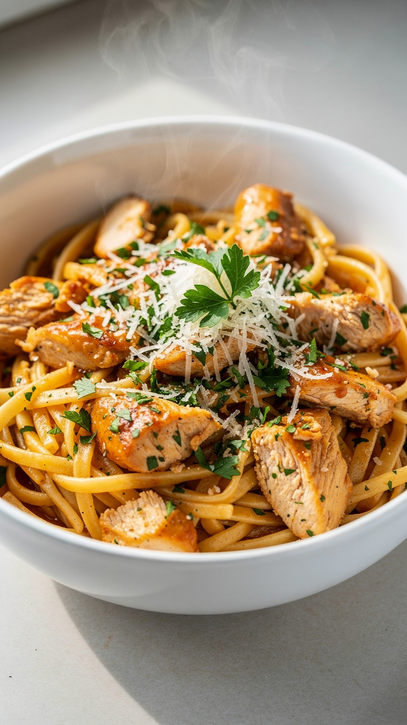 Crockpot Chicken Parmesan Pasta