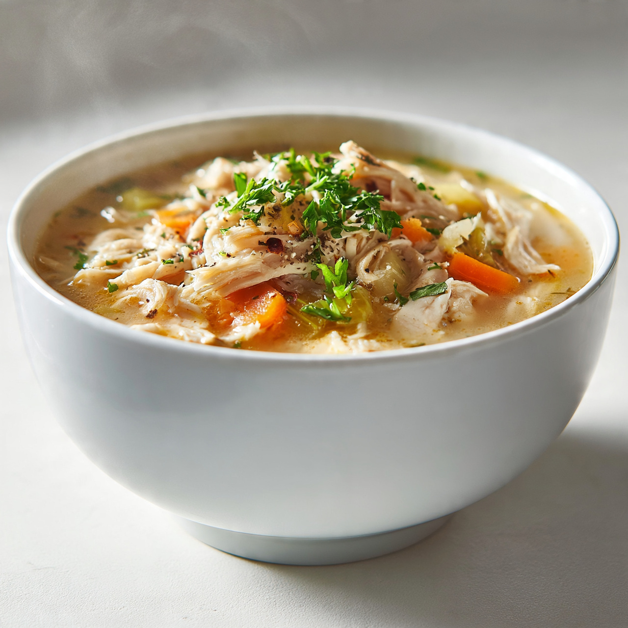 Creamy Crockpot Chicken Tortilla Soup