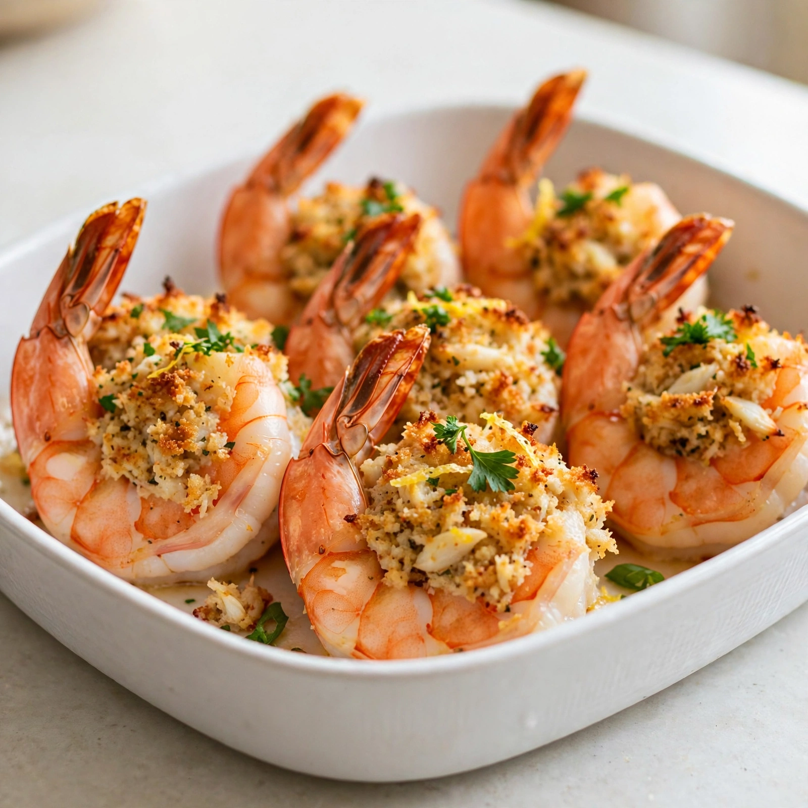 Baked Jumbo Stuffed Shrimp with Crabmeat