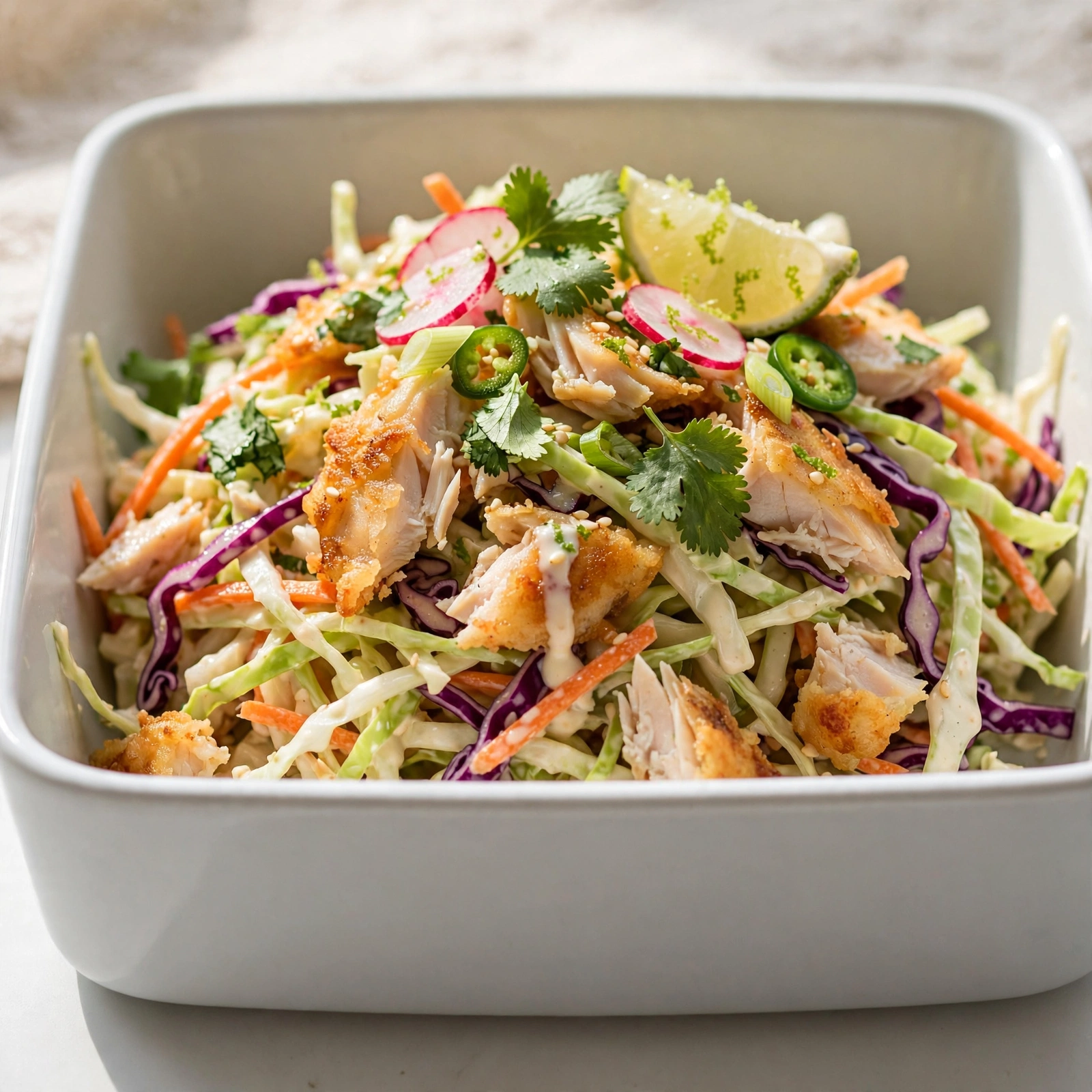 Fish Taco Slaw (Easy Creamy Lime Slaw for Fish Tacos)