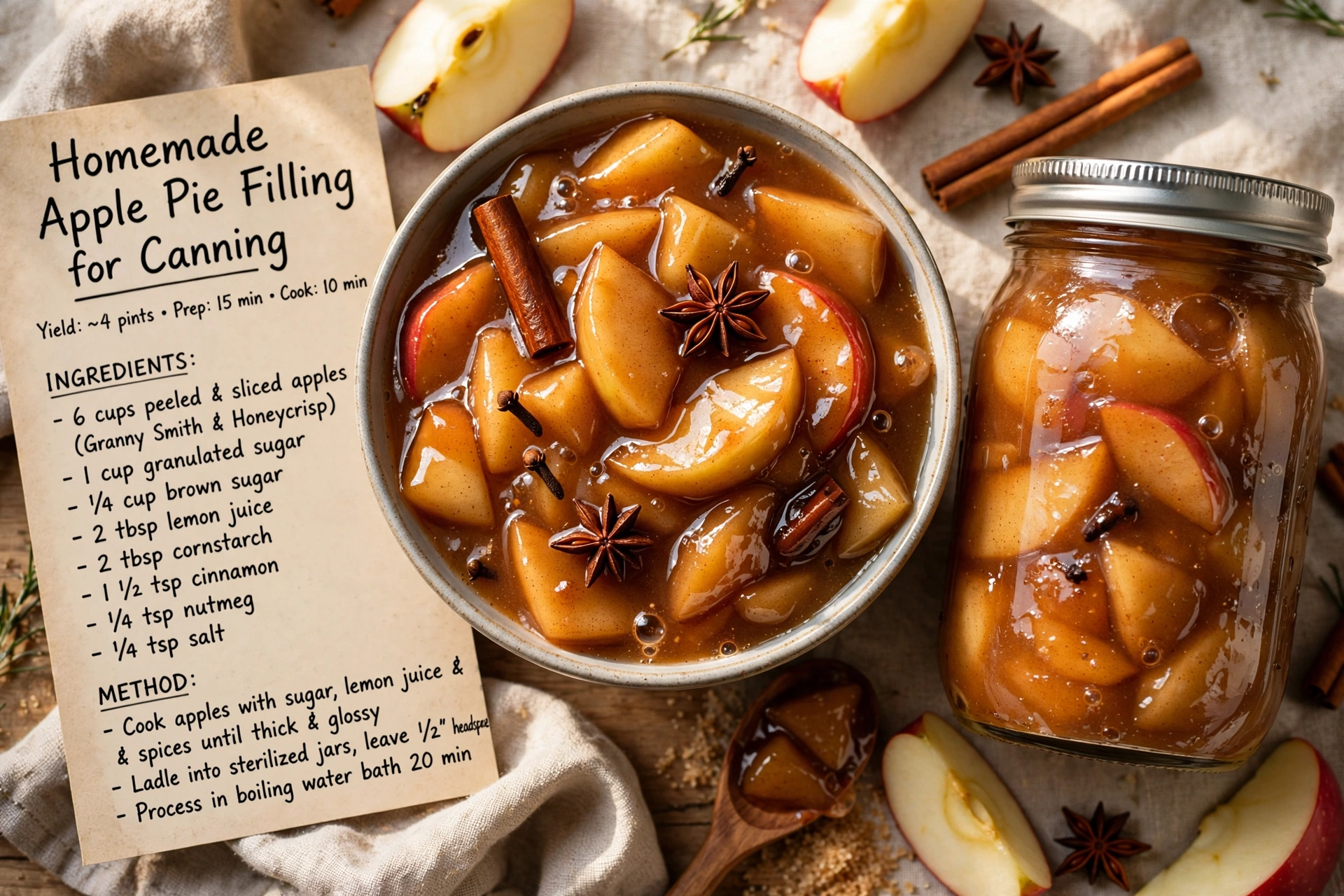 Homemade Apple Pie Filling for Canning