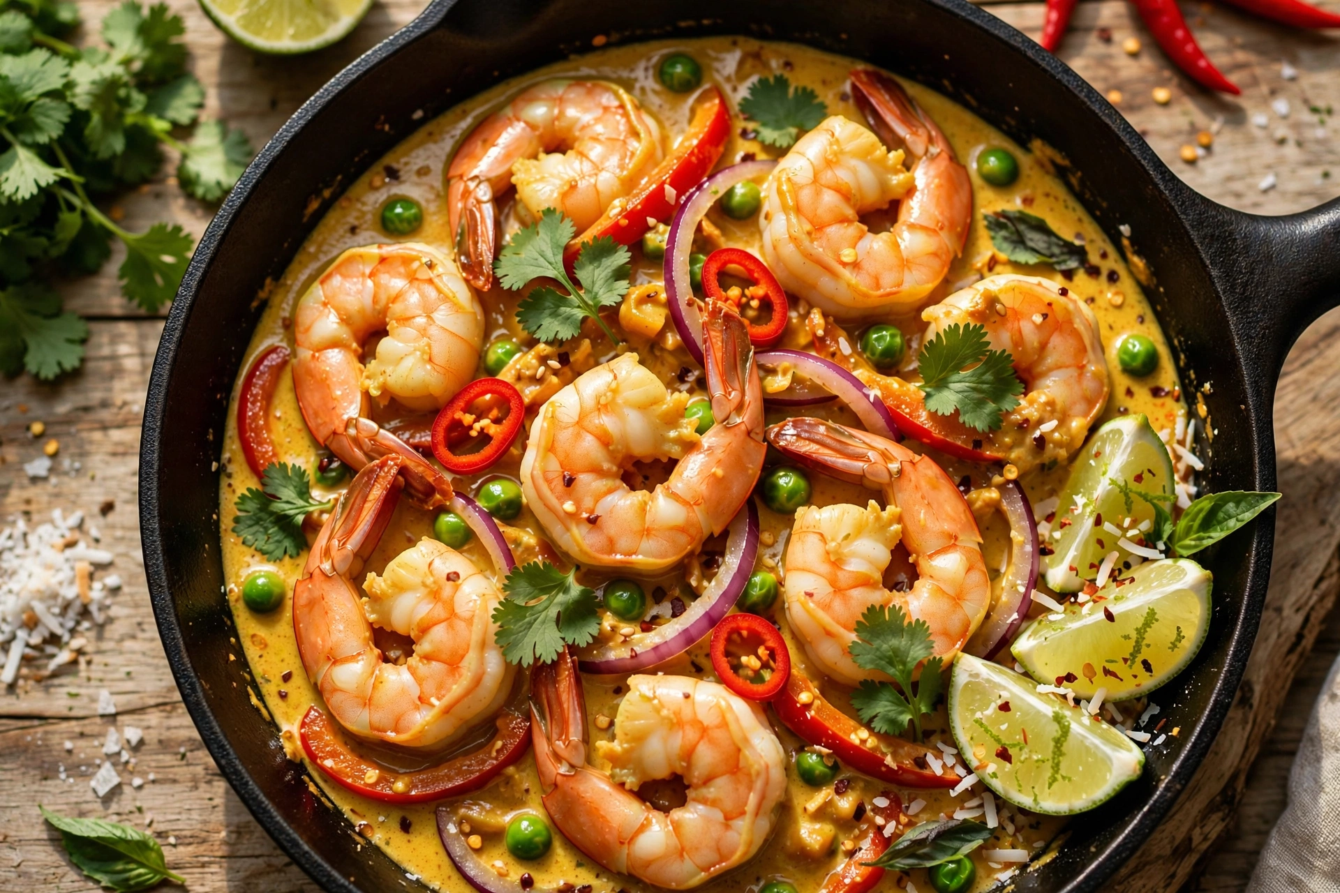 One Pan Coconut Curry Shrimp