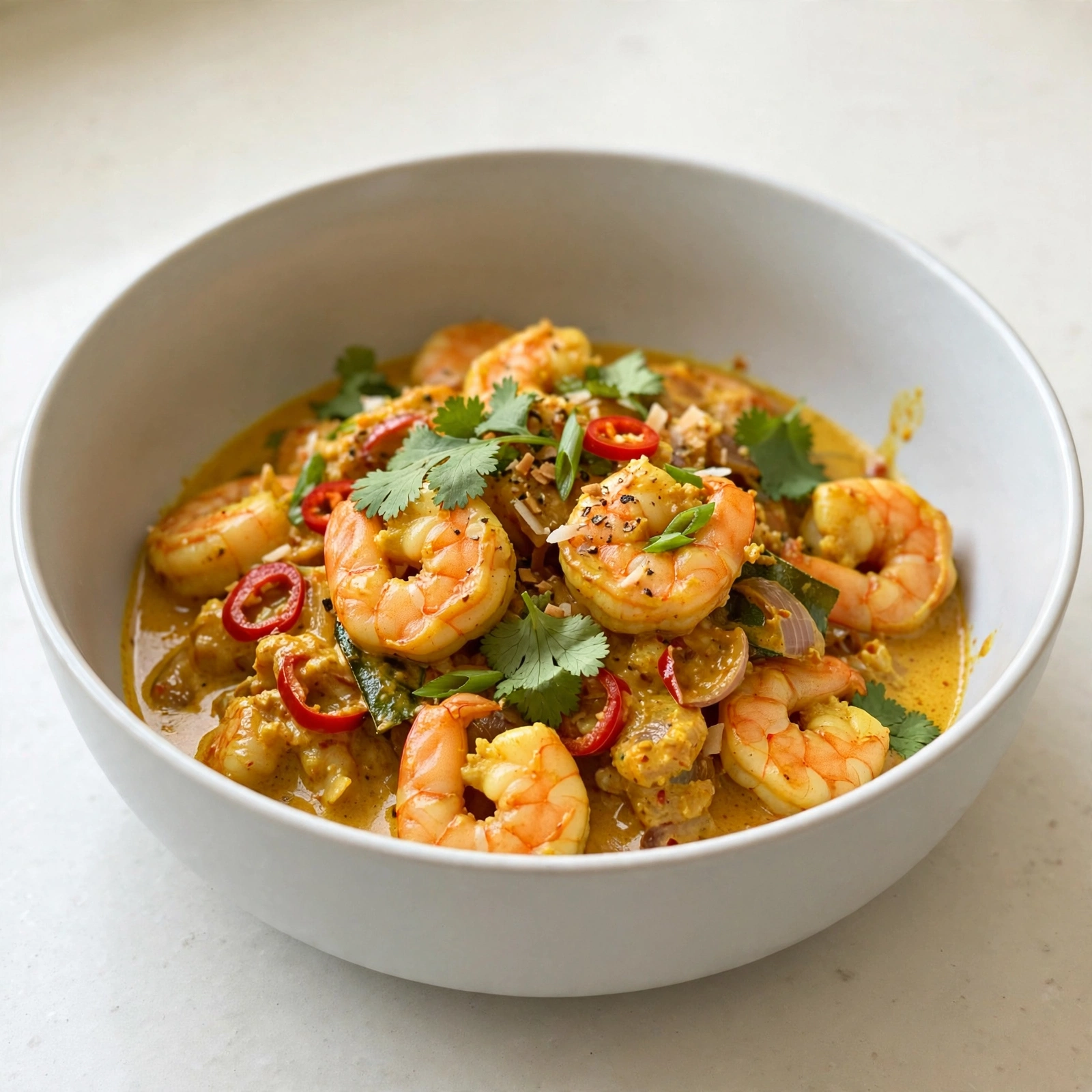 Spicy Coconut Shrimp Curry Bowl